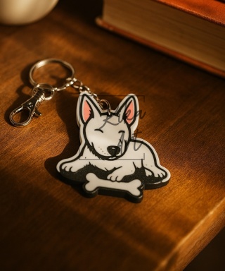 Śpiący bulterier bez/z TAG