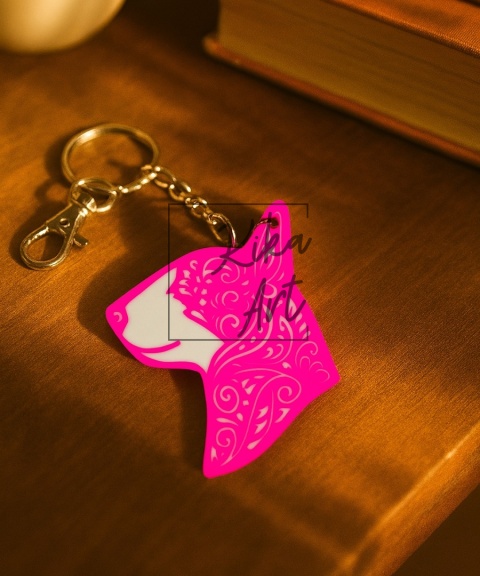 Bulterier ornament bez/z TAG