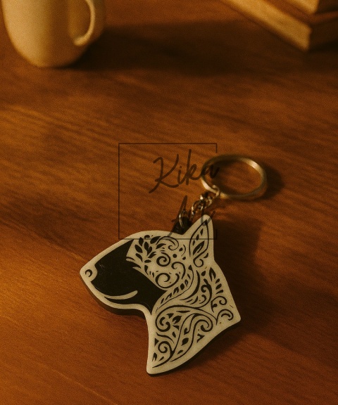 Bulterier ornament bez/z TAG