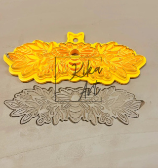 Stempel Pscółka wśród kwiatów