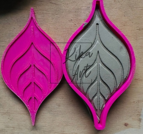 Zestaw „Liść ornamentowy” – forma + stempel