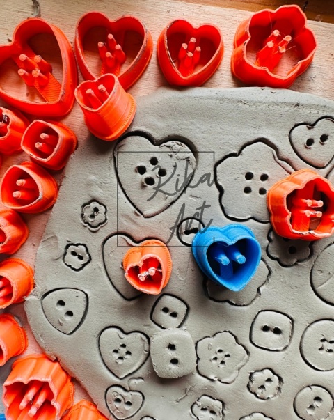 Zestaw wykrojników do guzików – 45 sztuk