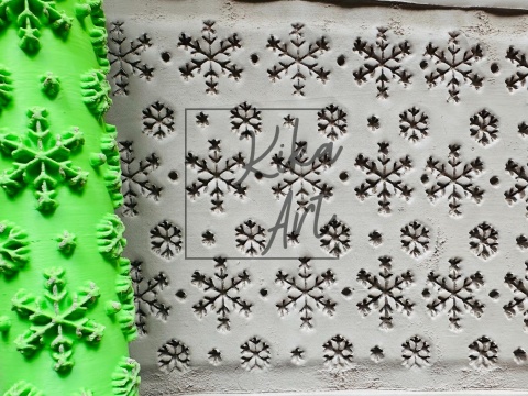 walek teksturowany sniezynki 2