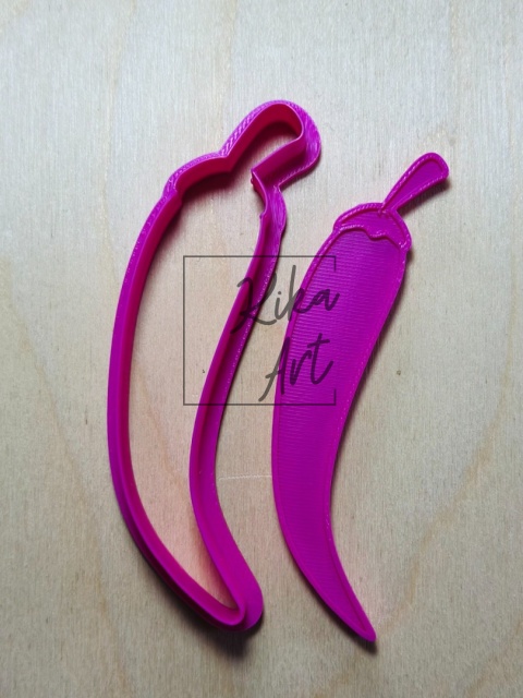 Chili Pepper – clay stamp + cutter (2 sizes)