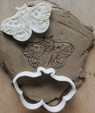 Ćma z księżycami – stempel i wykrojnik