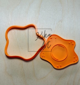 Fried Egg – clay stamp + cutter (2 sizes)