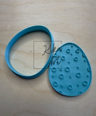 Clay Stamp and Cutter – Easter Egg Minimal Dots