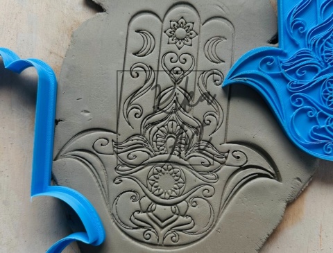 Clay stamp and cutter – Hamsa Hand (Fatima’s Hand)