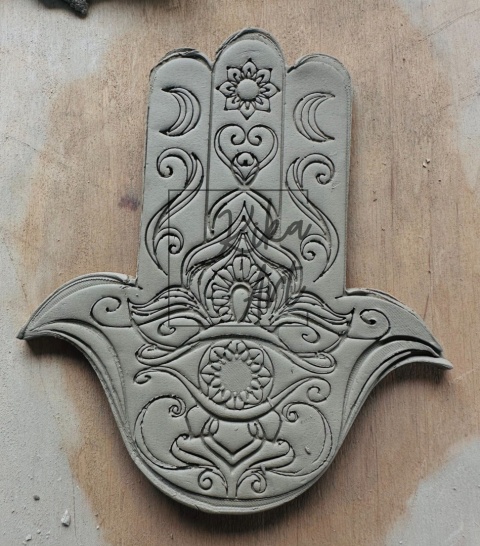 Clay stamp and cutter – Hamsa Hand (Fatima’s Hand)