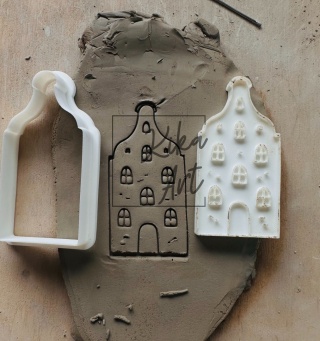 Stempel i wykrojnik duży – kamieniczka z okienkami