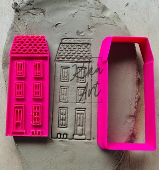 Stempel i wykrojnik kamieniczka z dachówką