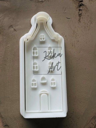 Stempel i wykrojnik kamieniczka z łukowymi oknami