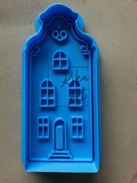 Clay stamp and cutter – townhouse with baroque ornament