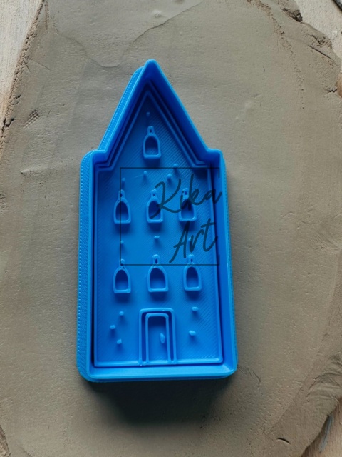 Stempel i wykrojnik kamieniczka z półokrągłymi oknami