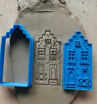 Stempel i wykrojnik kamieniczka z balkonem