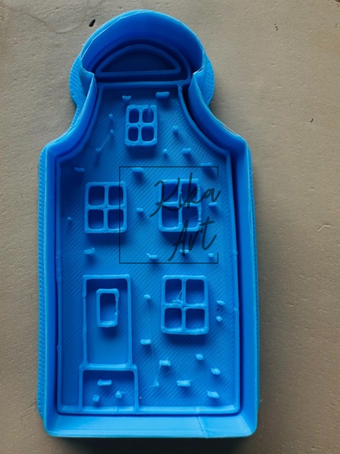 Clay stamp and cutter – townhouse with rounded top