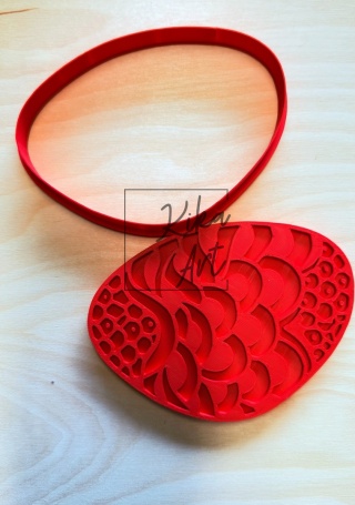 Clay Soap Dish Stamp & Cutter – Organic Scale Pattern