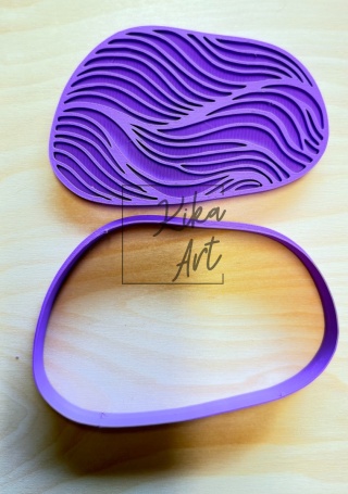 Clay Soap Dish Stamp & Cutter – Organic Wave Pattern