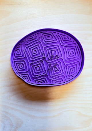 Clay Soap Dish Stamp & Cutter – Geometric Spiral Pattern