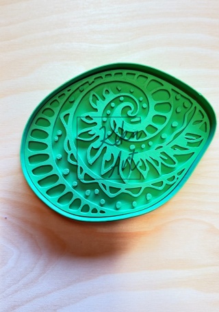 Clay Soap Dish Stamp & Cutter – Boho Spiral Pattern