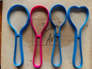 Zestaw wykrojników do gliny – łyżki (4 kształty)