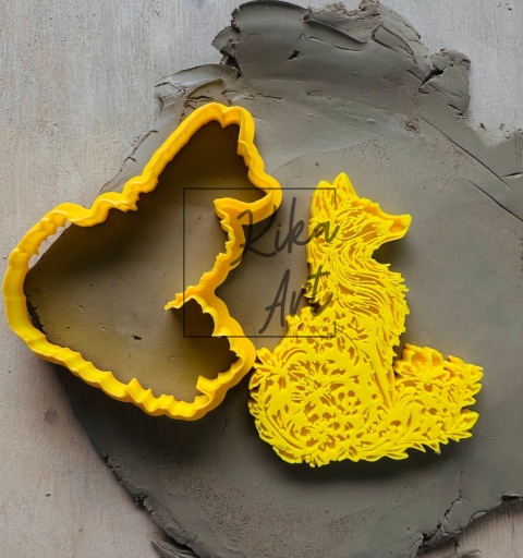 Floral Fox – clay cutter & stamp