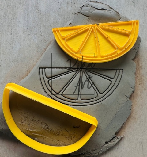 Clay stamp and cutter – lemon slice