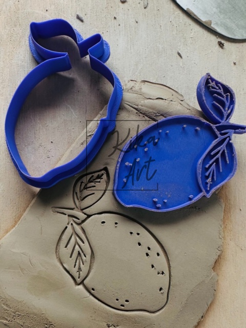 Stempel i wykrojnik do gliny – cytryna (pełna)