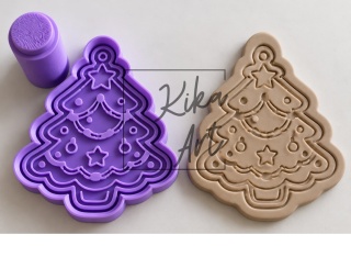Choinka świąteczna – stempel + wykrojnik