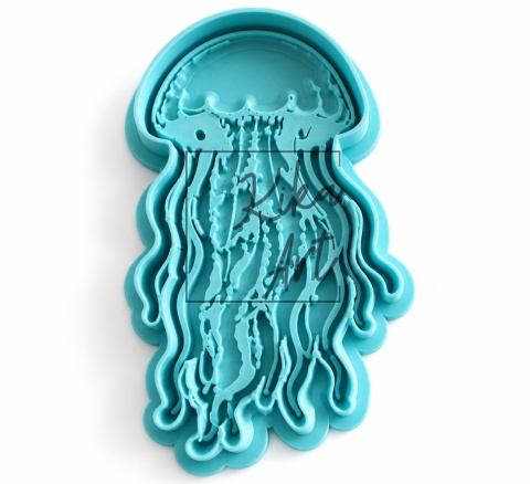 Meduza Morska Baletnica – stempel z rączką + wykrojnik