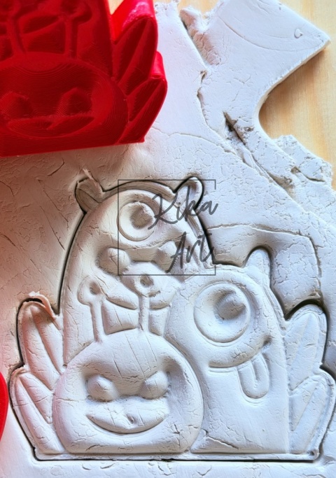 Stempel _ wykrojnik do gliny „Kosmiczna Ekipa”
