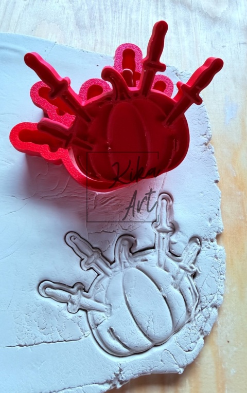 Zestaw stempel + wykrojnik „Dynia z Mieczami”
